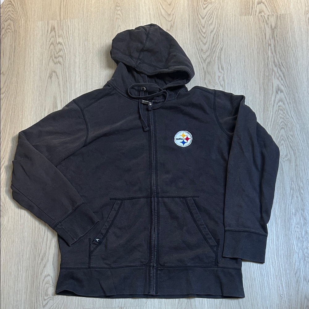 Pittsburgh Steelers Black Full-Zip Hoodie XL